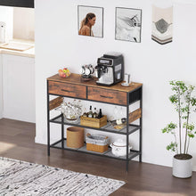 Load image into Gallery viewer, Cuckoo Console Table with 2 Drawers - Rustic Brown