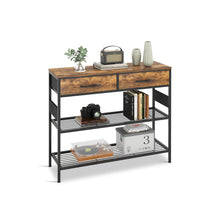 Load image into Gallery viewer, Cuckoo Console Table with 2 Drawers - Rustic Brown
