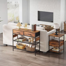 Load image into Gallery viewer, Cuckoo Console Table with 2 Drawers - Rustic Brown