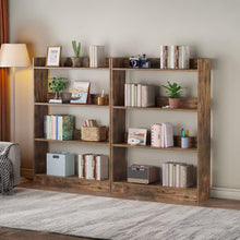 Load image into Gallery viewer, Bulls 80cm 4 Tier Bookshelf - Rustic Brown