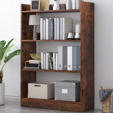 Load image into Gallery viewer, Bulls 80cm 4 Tier Bookshelf - Rustic Brown
