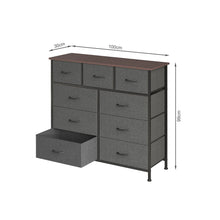 Load image into Gallery viewer, Madilyn 9 Drawers Tallboy - Black Walnut