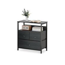 Load image into Gallery viewer, Whitby 2 Tier Storage Shelf with Drawers - Charcoal