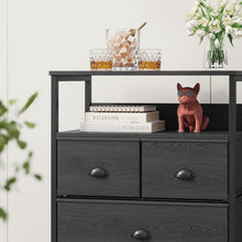Load image into Gallery viewer, Whitby 2 Tier Storage Shelf with Drawers - Charcoal