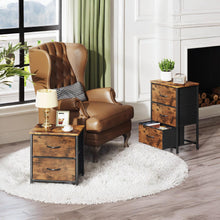 Load image into Gallery viewer, Hailey Bedside Table - Rustic Brown