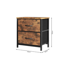Load image into Gallery viewer, Hailey Bedside Table - Rustic Brown