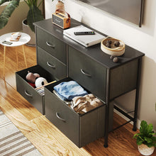 Load image into Gallery viewer, Hailey 5 Drawers Lowboy - Black (0.045m3 - 10.2kg)