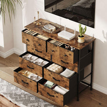 Load image into Gallery viewer, Natalia 10 Drawers Lowboy - Rustic Brown