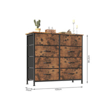 Load image into Gallery viewer, Natalia 10 Drawers Lowboy - Rustic Brown
