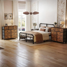 Load image into Gallery viewer, Natalia 10 Drawers Lowboy Chest Dresser - Rustic Brown