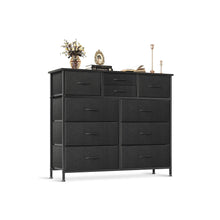 Load image into Gallery viewer, Natalia 10 Drawers Lowboy Chest Dresser - Dark Grey