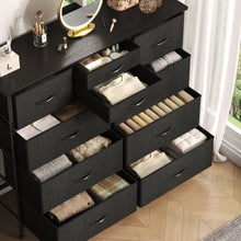 Load image into Gallery viewer, Natalia 10 Drawers Lowboy Chest Dresser - Dark Grey