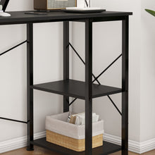 Load image into Gallery viewer, Logan 160cm Computer Desk with Storage Bag - Black
