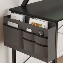 Load image into Gallery viewer, Logan 160cm Computer Desk with Storage Bag - Black
