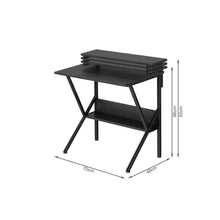 Load image into Gallery viewer, Parker Computer Desk with Adjustable Monitor Stand - Black