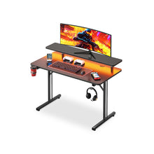 Load image into Gallery viewer, Tucker 80cm LED Gaming Desk - Carbon Black