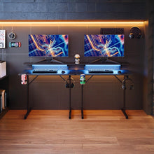 Load image into Gallery viewer, Tucker 80cm LED Gaming Desk - Carbon Black