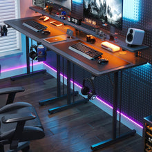 Load image into Gallery viewer, Tucker 80cm LED Gaming Desk - Carbon Black