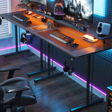 Load image into Gallery viewer, Tucker 100cm LED Gaming Desk - Carbon Black
