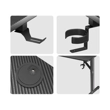 Load image into Gallery viewer, Tucker 100cm LED Gaming Desk - Carbon Black