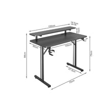 Load image into Gallery viewer, Tucker 100cm LED Gaming Desk - Carbon Black
