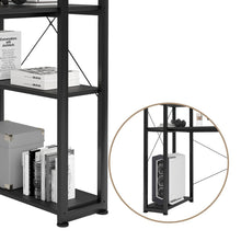 Load image into Gallery viewer, Kevin 140cm Computer Desk with Bookshelf - Black