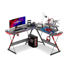 Load image into Gallery viewer, Grant Gaming Corner Desk with Monitor Stand - Carbon Black
