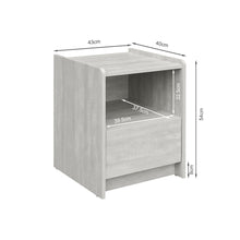 Load image into Gallery viewer, Ashton Bedside Table - Grey Oak