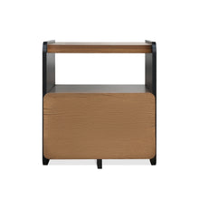 Load image into Gallery viewer, Dorian Bedside Table - Walnut + Black