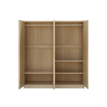 Load image into Gallery viewer, Benny 4 Door Wardrobe - Light Teak