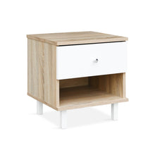 Load image into Gallery viewer, Ellis Bedside Table - Oak + White