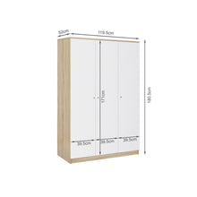 Load image into Gallery viewer, Ellis 3 Door Wardrobe - Oak + White