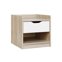 Load image into Gallery viewer, Haley Bedside Table - Oak + White