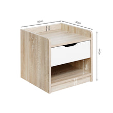Load image into Gallery viewer, Haley Bedside Table - Oak + White