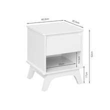 Load image into Gallery viewer, Mason Bedside Table - White