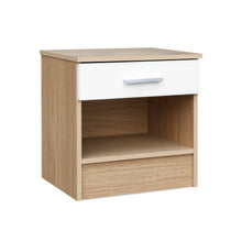 Load image into Gallery viewer, Miller Bedside Table - Light Teak + White
