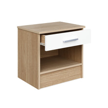 Load image into Gallery viewer, Miller Bedside Table - Light Teak + White
