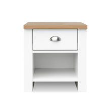 Load image into Gallery viewer, Tegan Bedside Table - Light Teak + White
