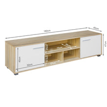 Load image into Gallery viewer, Cauto 1.8m Entertainment Unit - Oak + White