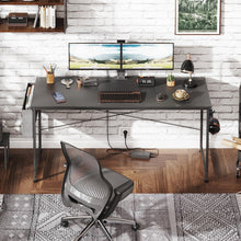 Load image into Gallery viewer, Cayden 140cm Computer Desk with Storage Bag - Black
