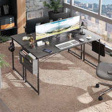 Load image into Gallery viewer, Cayden 140cm Computer Desk with Storage Bag - Black