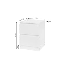 Load image into Gallery viewer, Hollis Bedside Table - White