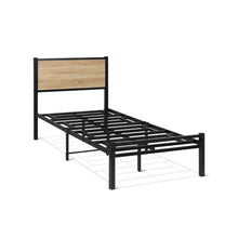 Load image into Gallery viewer, Bella Single Bed Frame - Oak + Black
