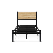 Load image into Gallery viewer, Bella Single Bed Frame - Oak + Black
