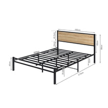 Load image into Gallery viewer, Bella Queen Bed Frame - Oak + Black
