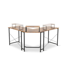 Load image into Gallery viewer, Marcus Gaming Corner Desk - Rustic Brown