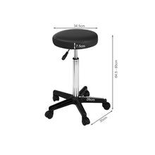 Load image into Gallery viewer, Rae Office Stool with PU Leather - Black