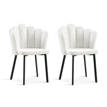 Load image into Gallery viewer, Urban Petal-shaped Upholstered Dining Chair - Set of 2 - Beige
