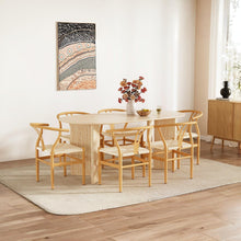 Load image into Gallery viewer, Winter Rope Seat Dining Chair Wishbone Chair Replica - Set of 2 - Natural
