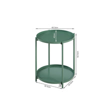Load image into Gallery viewer, Zen Round Coffee Table with Shelf - Green
